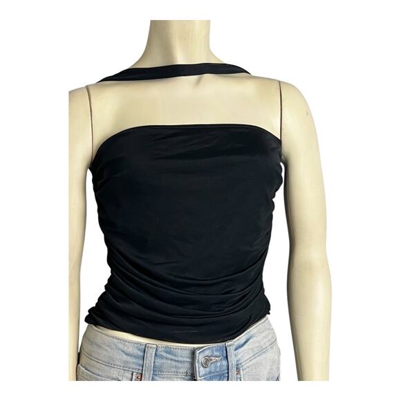 Y2K Style Shirt Top Trashy Club Party Dark Goth Whimsy Drama Black - Picture 2 of 7